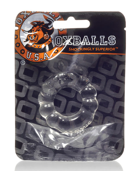 Oxballs Atomic Jock 6-pack Shaped Cockring - Clear