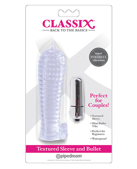 Classix Textured Sleeve & Bullet - Clear