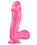 Basix Rubber Works 6.5" Dong W-suction Cup - Pink