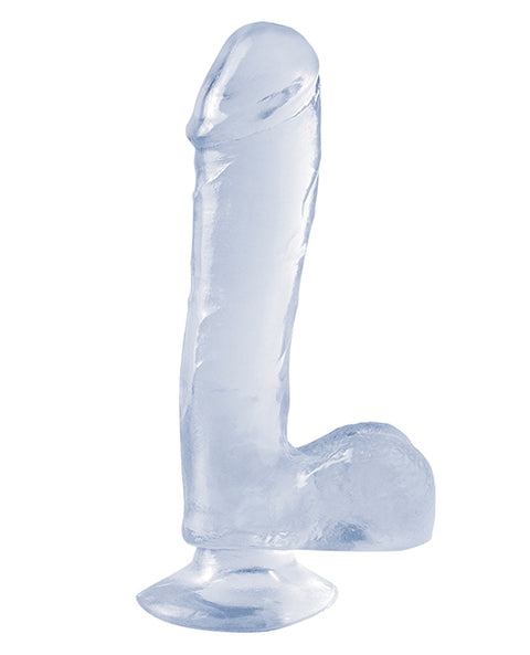 Basix Rubber Works 7.5" Dong W-suction Cup - Clear