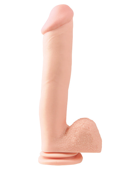 Basix Rubber Works 12" Dong W-suction Cup - Flesh