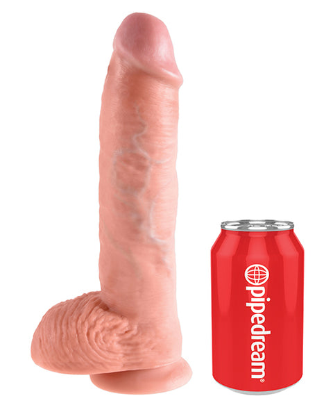 King Cock 10" Cock W-balls - Flesh