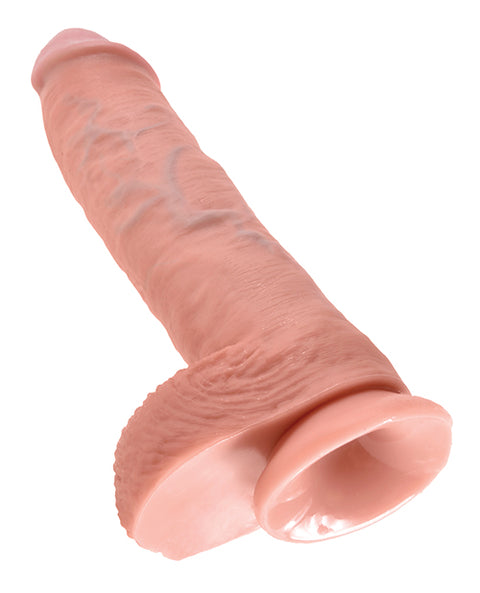 King Cock 10" Cock W-balls - Flesh