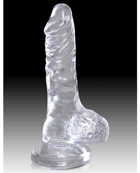 King Cock Clear 4" Cock W-balls