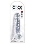 King Cock Clear 8" Cock W-balls