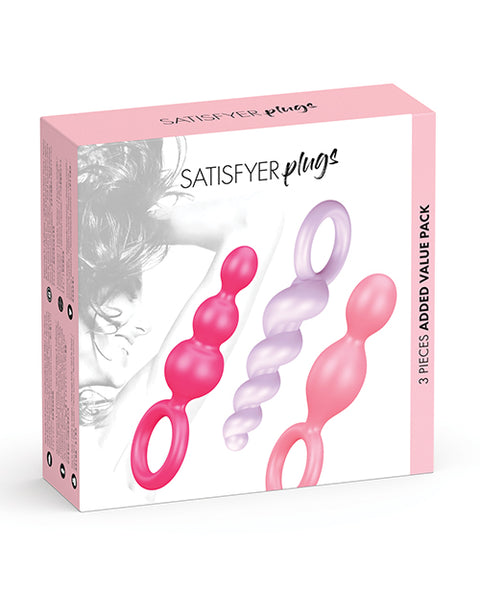 Satisfyer Plug Set Of 3 - Asst. Colors