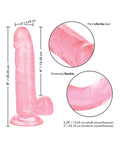 Size Queen 6" Dildo - Pink