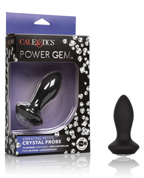 Power Gem Vibrating Petite Crystal Probe - Black