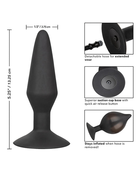 Large Silicone Inflatable Plug - Black