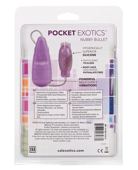Silicone Slims Nubby Bullet - Purple