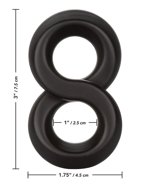 Ultra Soft Crazy 8 Ring - Black
