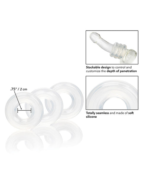 Silicone Stacker Rings Set - Pack Of 3 Clear