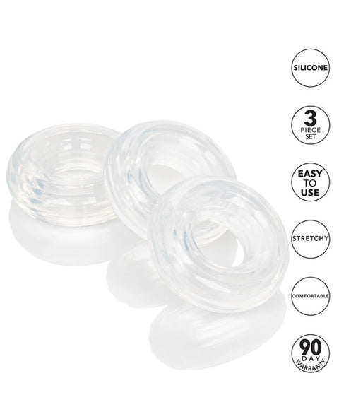 Silicone Stacker Rings Set - Pack Of 3 Clear