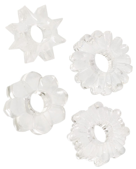 Basic Essentials Rings - Clear Set Of 4