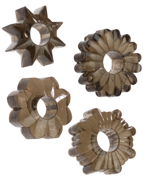 Basic Essentials Rings - Smoke Set Of 4