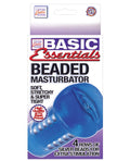 Basic Essentials Beaded Masturbator - Blue