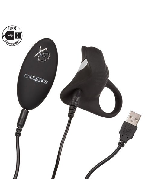Couple's Enhancers Silicone Rechargeable Remote Pleasurizer - Black