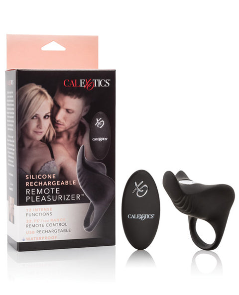 Couple's Enhancers Silicone Rechargeable Remote Pleasurizer - Black