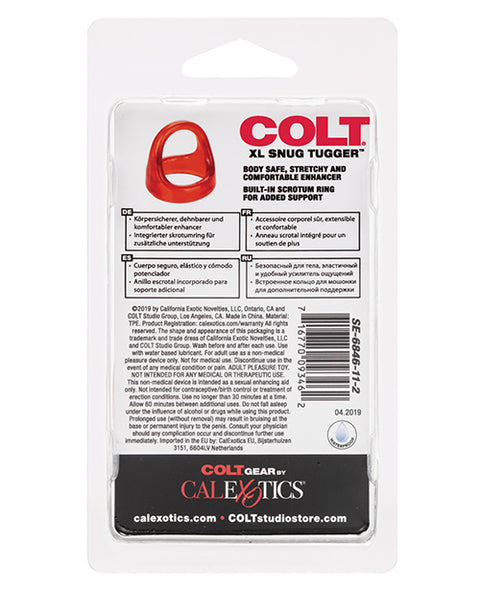 Colt Snug Xl Tugger Enhancer Ring - Red