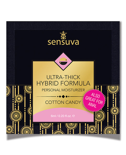 Sensuva Ultra Thick Hybrid Personal Moisturizer Single Use Packet - 6 Ml Cotton Candy