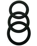 Malesation Cock Ring Set - Pack Of 3 Black