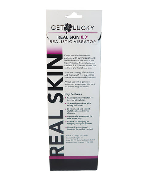Get Lucky 8.3" Real Skin Series Vibrating - Flesh
