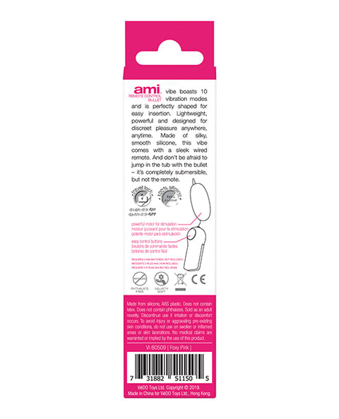 Vedo Ami Remote Control Bullet - Foxy Pink