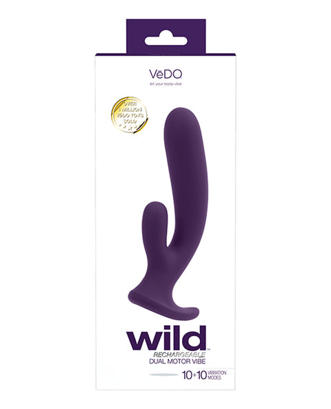 Vedo Wild Rechargeable Dual Vibe - Purple