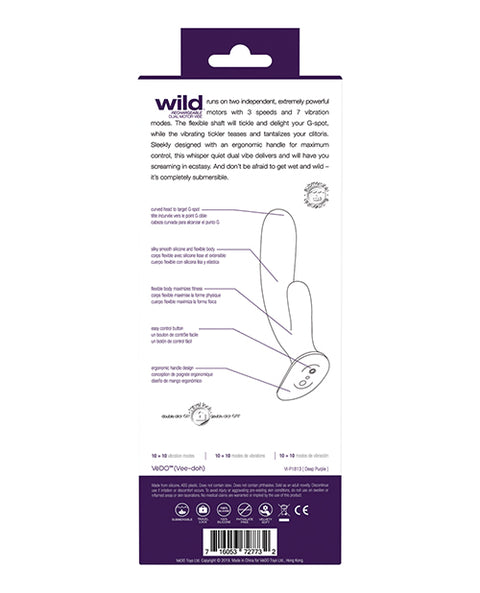 Vedo Wild Rechargeable Dual Vibe - Purple