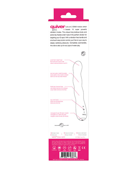 Vedo Quiver Plus Rechargeable Vibe - Foxy Pink