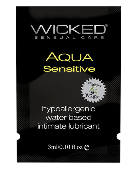 Wicked Sensual Care Hypoallergenic Aqua Sensitive Water Based Lubricant - .1 Oz
