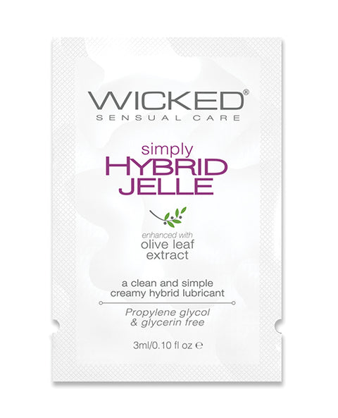 Wicked Sensual Care Simply Hybrid Jelle Lubricant - .1 Oz