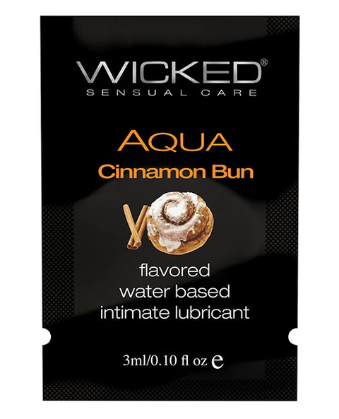 Wicked Sensual Care Aqua Water Based Lubricant - .1 Oz Cinnamon Bun