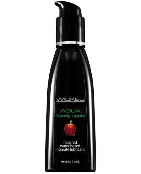 Wicked Sensual Care Aqua Water Based Lubricant - 2 Oz Candy Apple