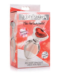 Booty Sparks Red Heart Gem Glass Anal Plug - Large