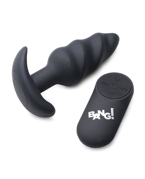 Bang! Vibrating Butt Plug W-remote Control - Black