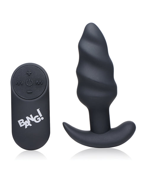 Bang! Vibrating Butt Plug W-remote Control - Black