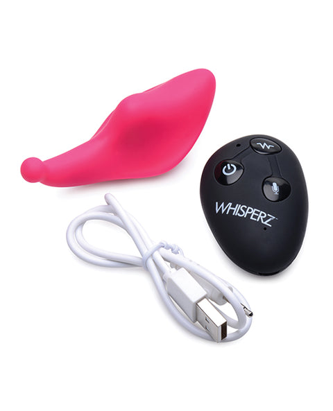 Whisperz Voice Activated 10x Panty Vibe W-remote Control - Pink